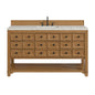 Malibu 60" Single Vanity Cabinet, Amber Birch