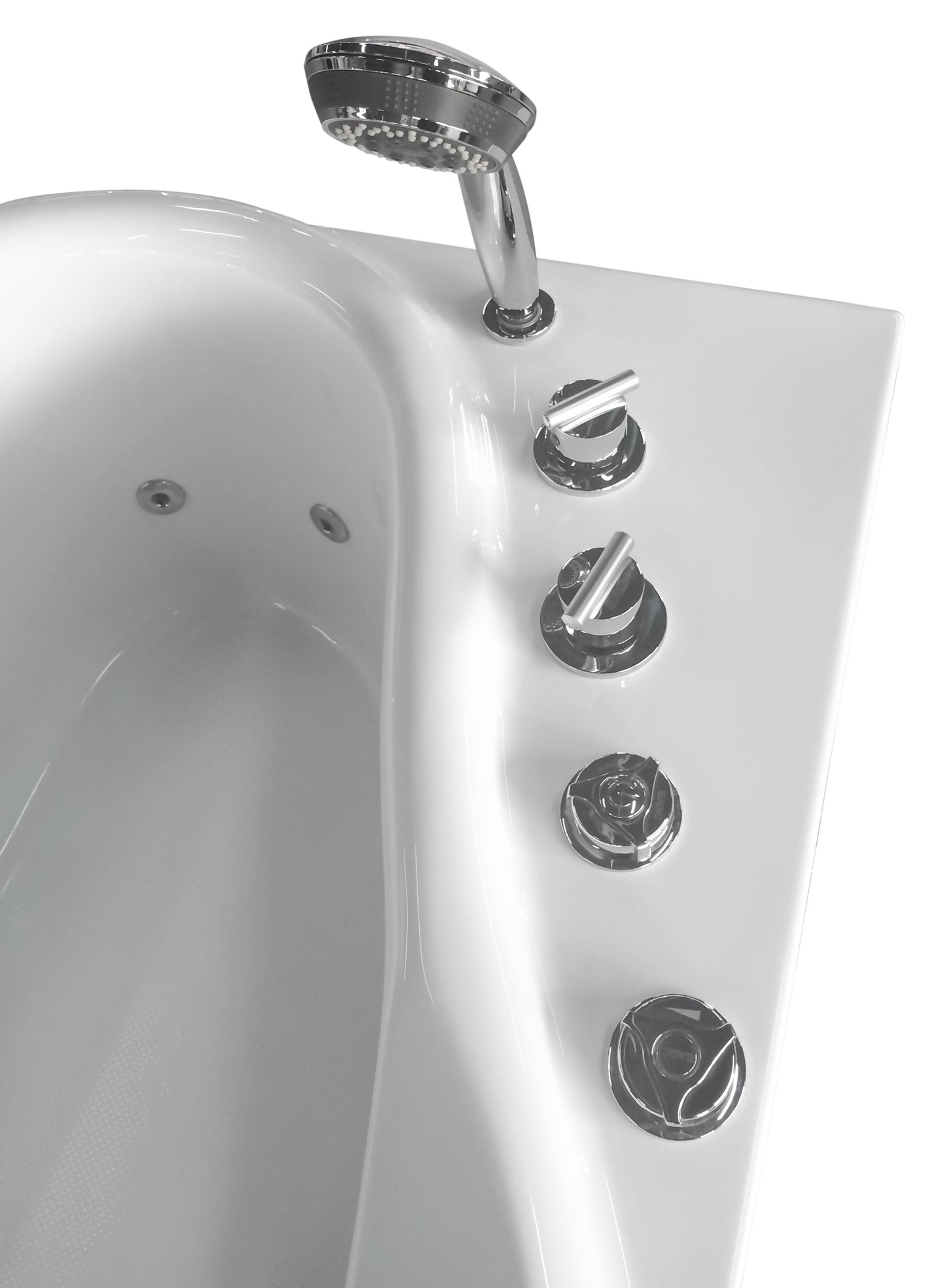 EAGO AM175-L  5" White Acrylic Whirlpool Bathtub - Drain on Right