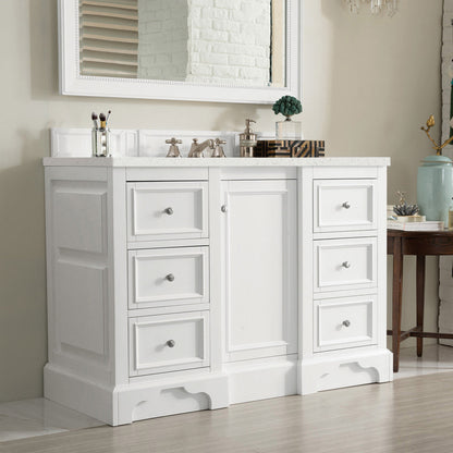 De Soto 48" Single Vanity Cabinet, Bright White