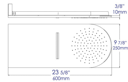 ALFI brand RAIN10RW 10" Wall-Mounted Square Waterfall Rain Shower Head