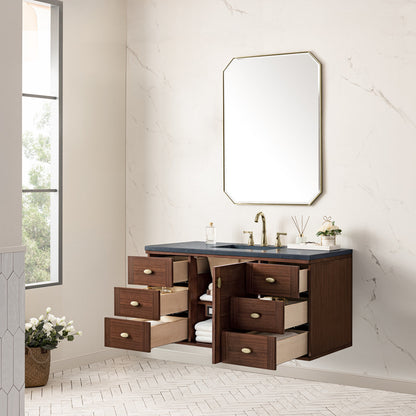 Amberly 48" Single Vanity Cabinet, Mid-Century Walnut