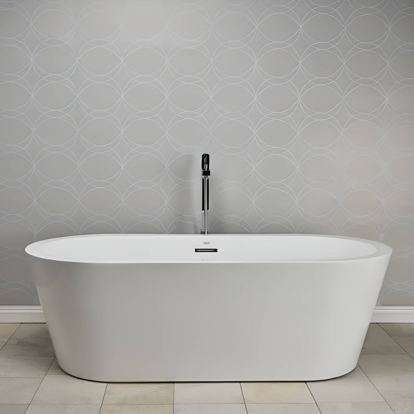 Jacuzzi Celeste 70" Freestanding Ergonomic Soaking Tub [JCEF7032BCXXXXW/G] (SAK50243)