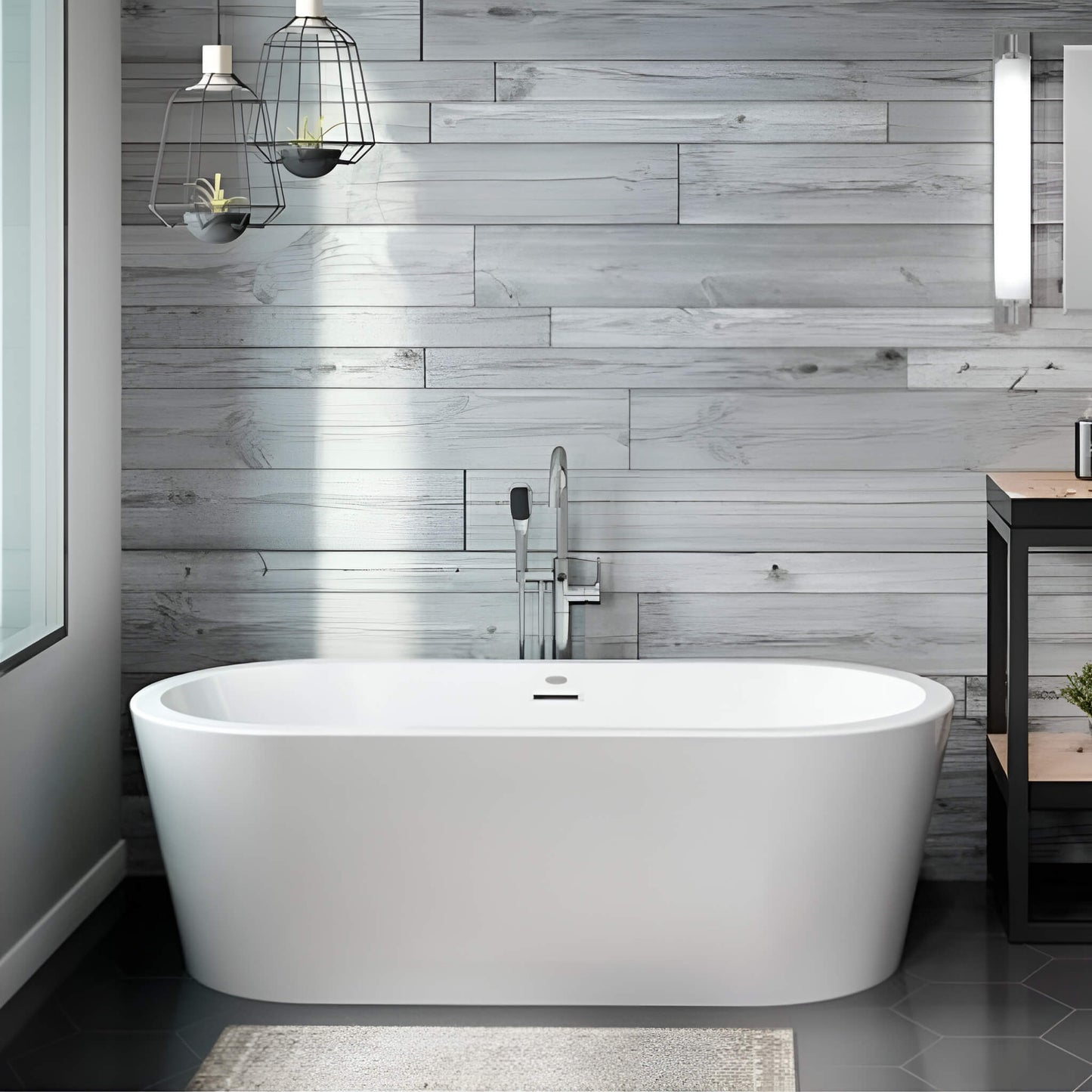 Jacuzzi Celeste 70" Freestanding Ergonomic Soaking Tub [JCEF7032BCXXXXW/G] (SAK50243)