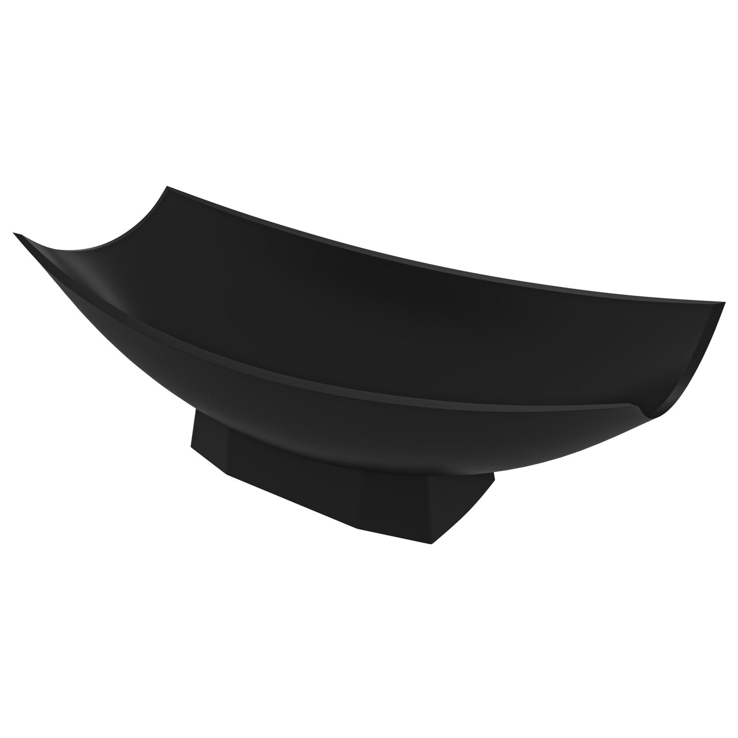 ALFI brand  AB9992BM Black Matte 71" Solid Surface Resin Free Standing Hammock Style Bathtub