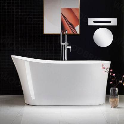 WOODBRIDGE 59" Acrylic Freestanding Bathtub Contemporary Soaking Tub