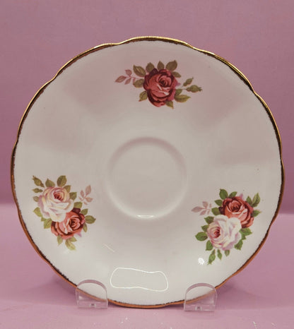 Jason Tea Cup & Saucer – Vintage Floral China with Gold Trim