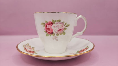 Jason Tea Cup & Saucer – Vintage Floral China with Gold Trim