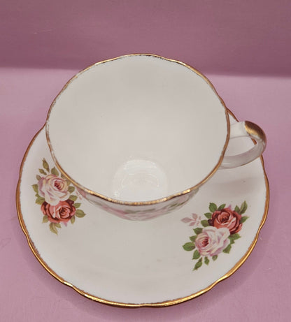 Jason Tea Cup & Saucer – Vintage Floral China with Gold Trim