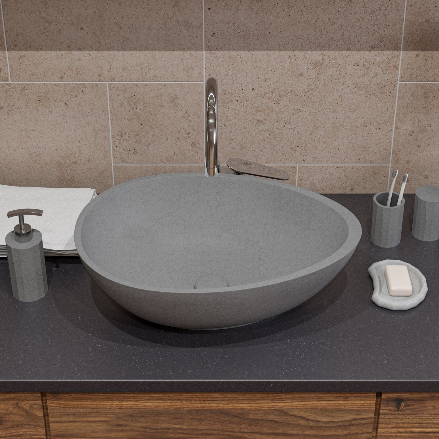 ALFI brand AB3600 Gooseneck Single Hole Bathroom Faucet
