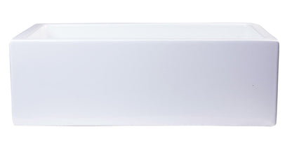 ALFI brand AB3018SB Smooth Apron Thick Wall Fireclay Single Bowl Farm Sink