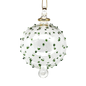 Clear 3" Glass Stipple Ball - Green