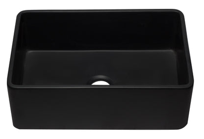 ALFI brand AB3020SB 30 inch Biscuit Reversible Single Fireclay Farmhouse Kitchen Sink