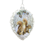Glass Frosted Pinecone Ornament -