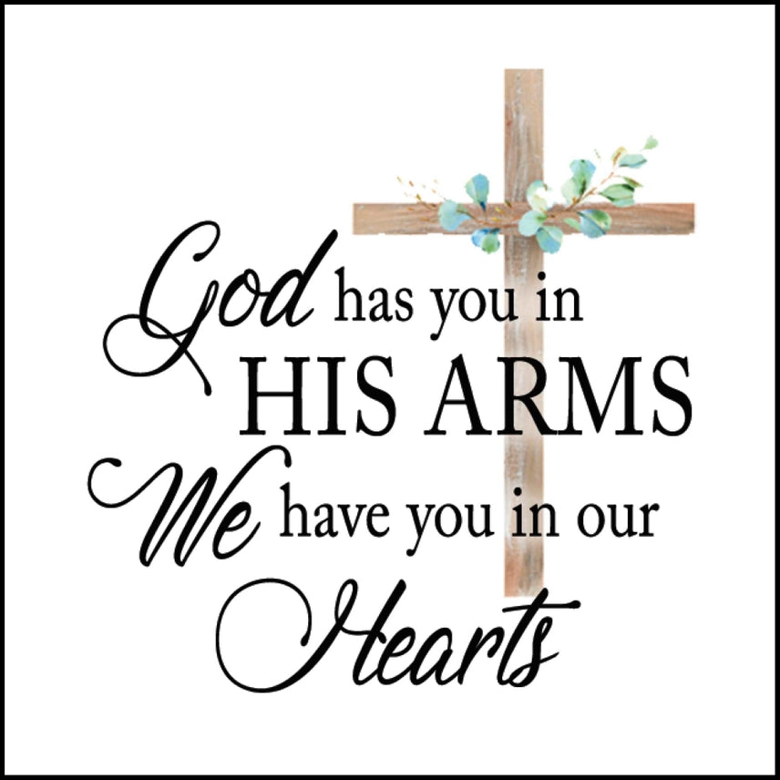 God Has You in His Arms Flower Figurine