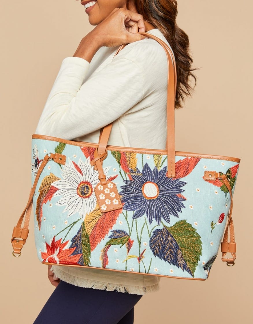 Jetsetter Tote - Riverside Station Vintage Floral