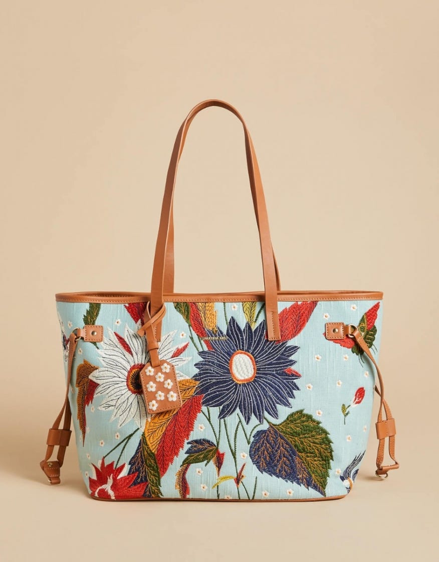 Jetsetter Tote - Riverside Station Vintage Floral