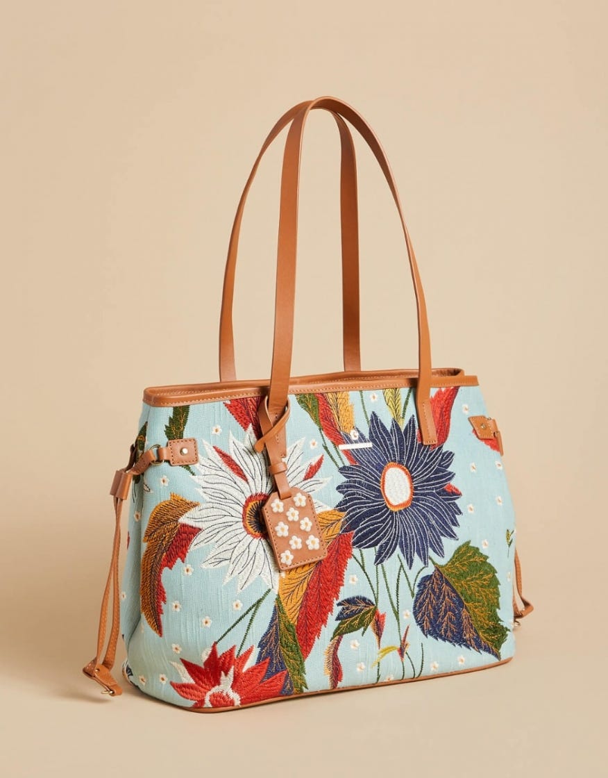 Jetsetter Tote - Riverside Station Vintage Floral
