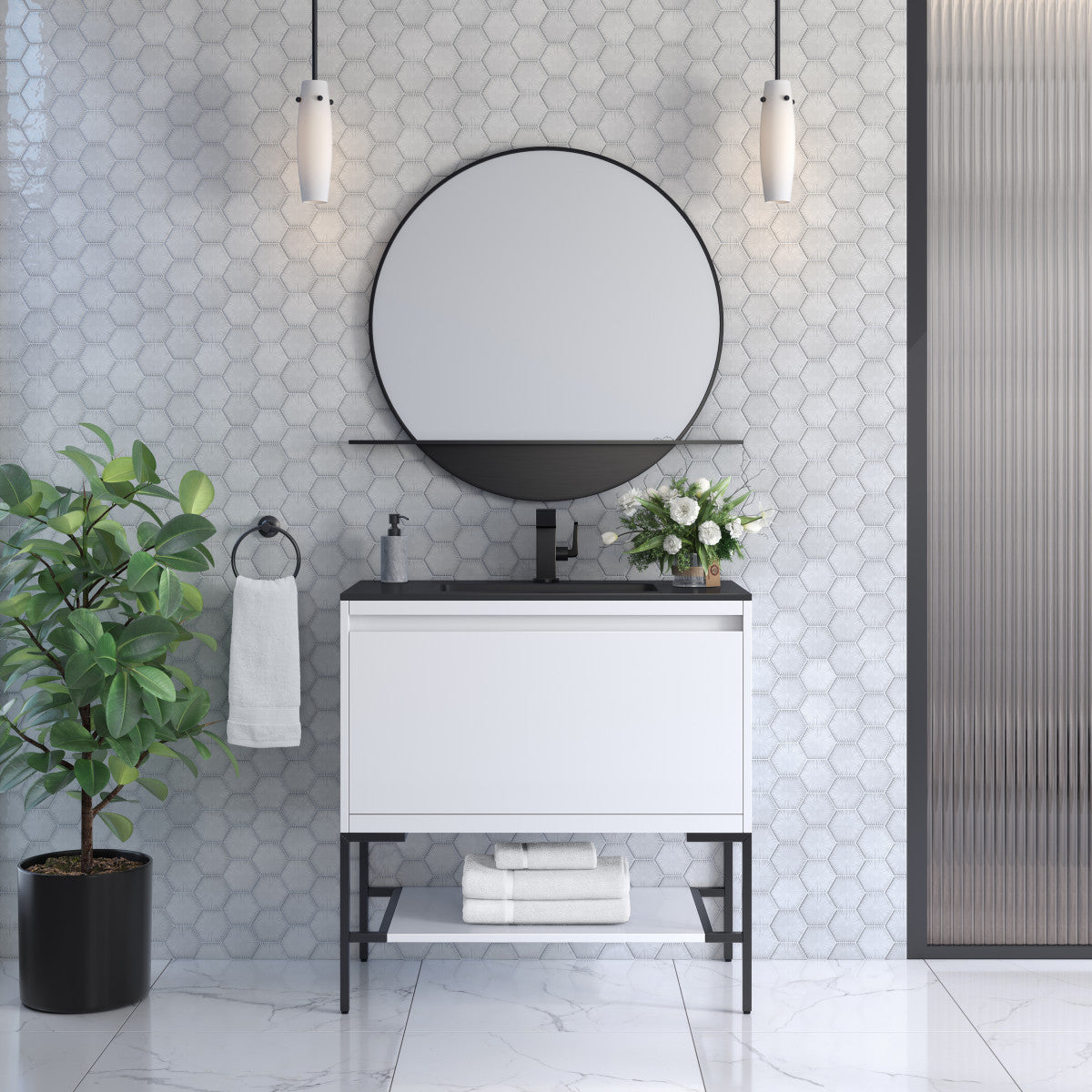 Mantova 35.4" Single Vanity Cabinet