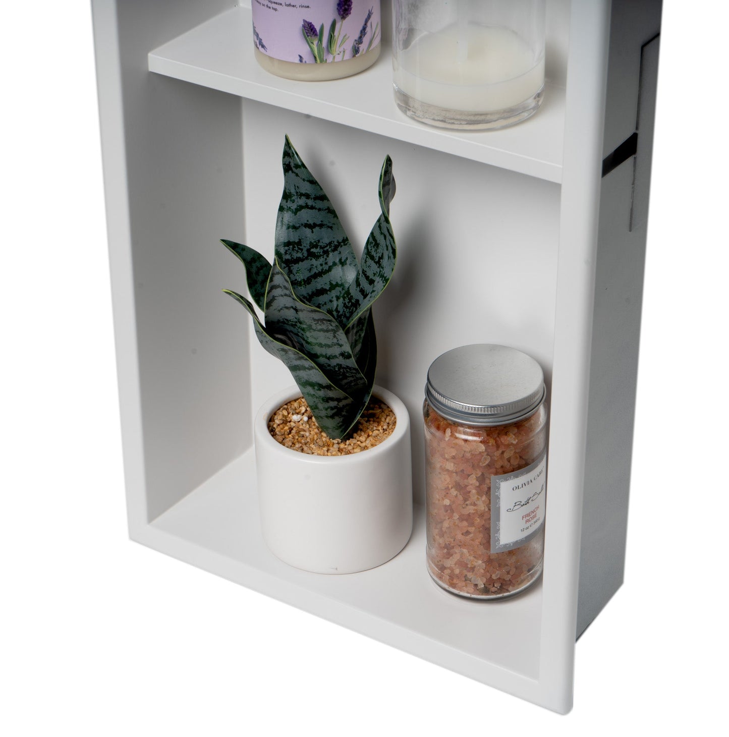 ALFI brand ABNC1224 12 x 24  Vertical Double Shelf Bath Shower Niche