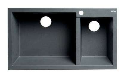 ALFI brand AB3319DI 34" Double Bowl Drop In Granite Composite Kitchen Sink