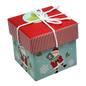 Gift Box Cube for Gift Cards - 3" x 3" - Santa