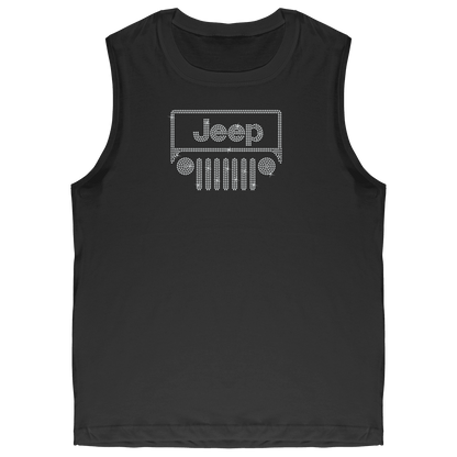 Rhinestone Offroad Grill Shirt Crew Neck, V Neck, Tank Top