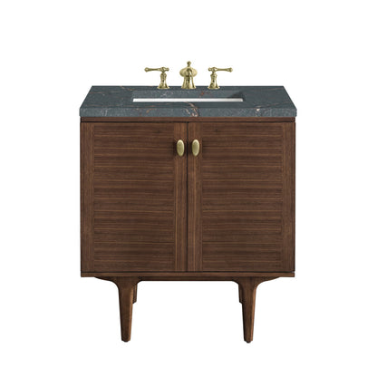 Amberly 30" Single Vanity Cabinet, Mid-Century Walnut