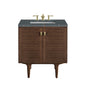 Amberly 30" Single Vanity Cabinet, Mid-Century Walnut