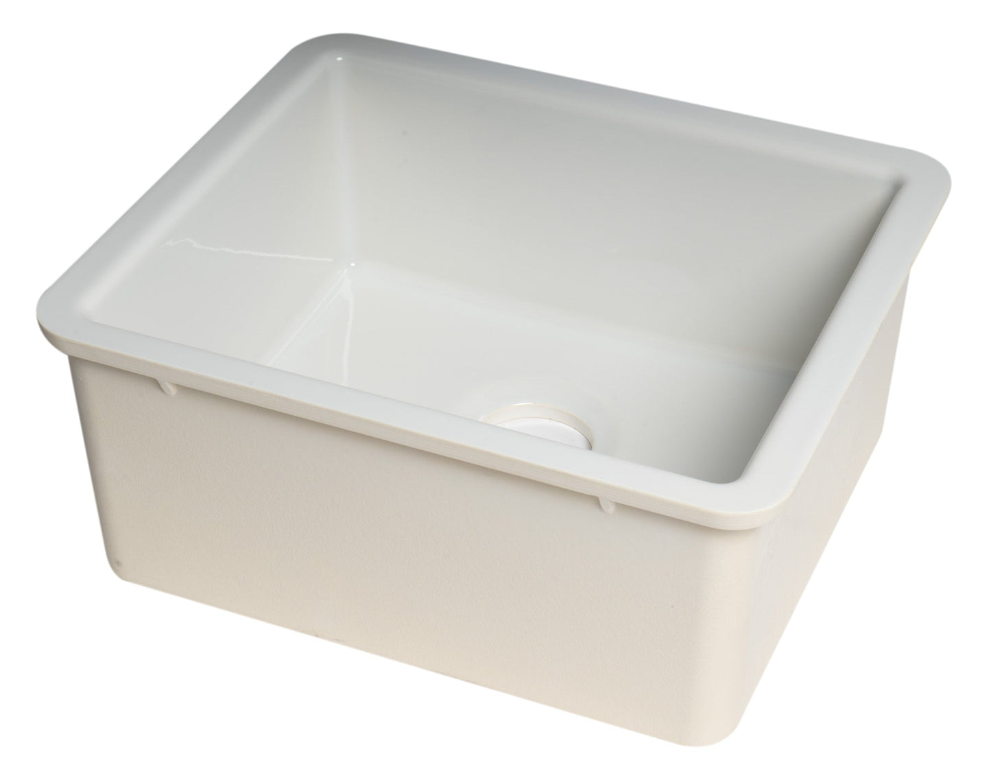 ALFI brand  AB2017 20" White Single Bowl Fireclay Undermount Kitchen Sink