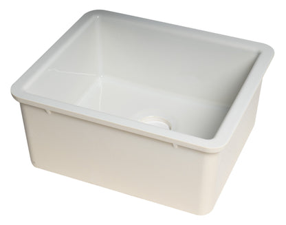 ALFI brand  AB2017 20" White Single Bowl Fireclay Undermount Kitchen Sink