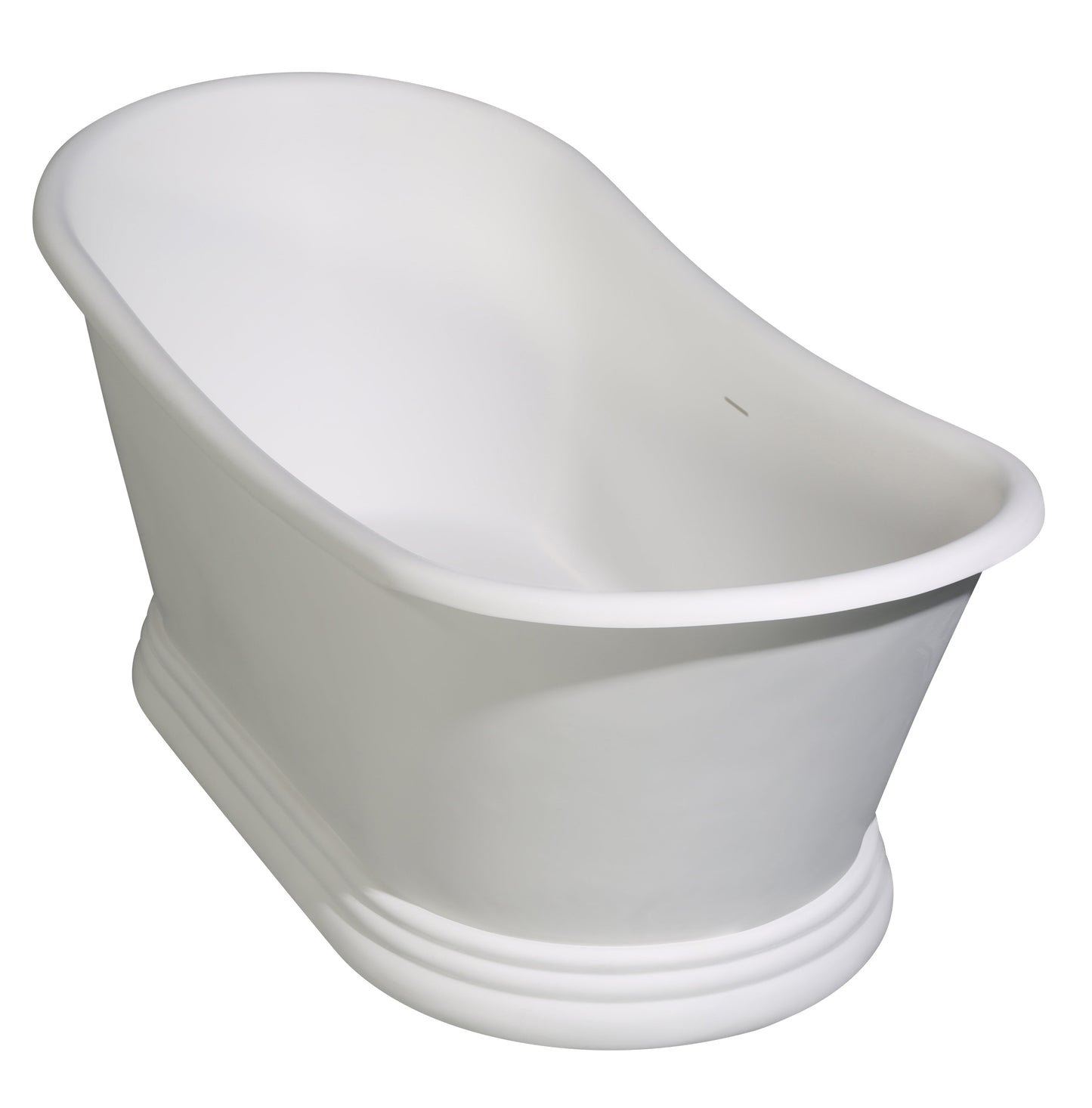 ALFI brand  AB9950 67" White Matte Pedestal Solid Surface Resin Bathtub