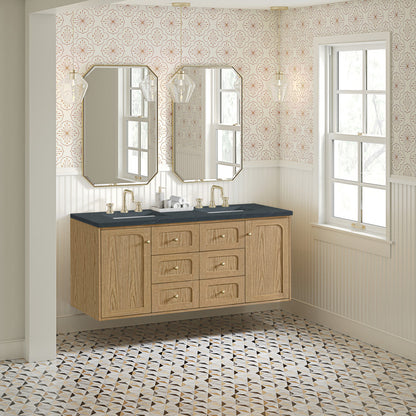 Laurent 60" Double Vanity, Light Natural Oak