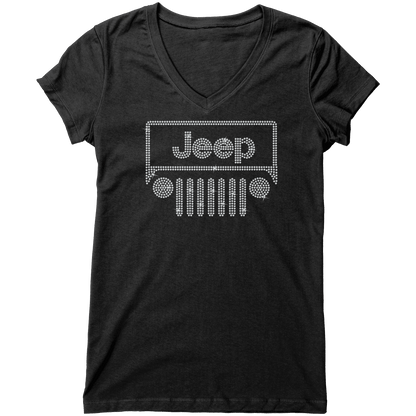 Rhinestone Offroad Grill Shirt Crew Neck, V Neck, Tank Top