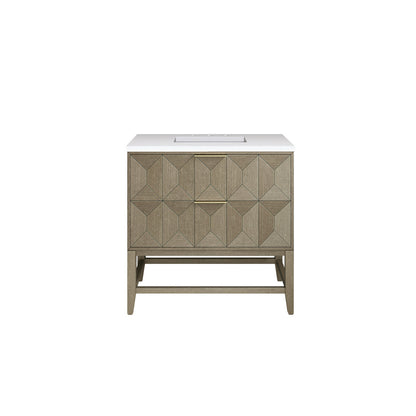Emmeline 36" Single Vanity Cabinet, Pebble Oak