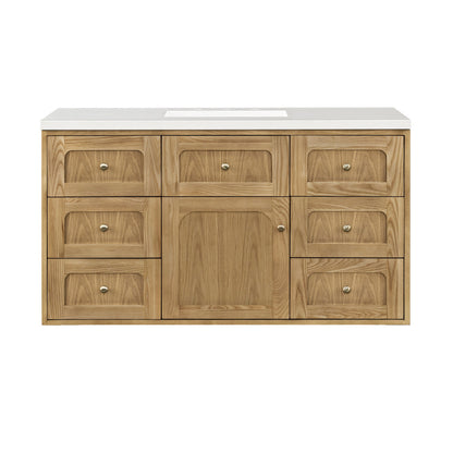 Laurent 48" Single Vanity Cabinet, Light Natural Oak