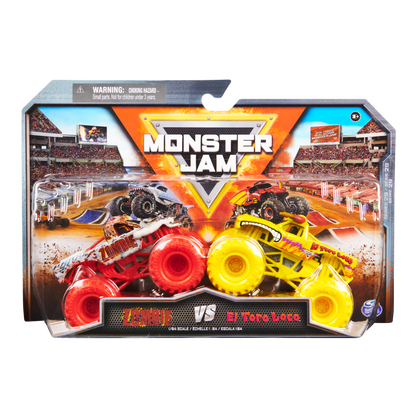 Monster Jam - 1:64 scale die-cast 2-Pack - Zombie VS El Toro Loco