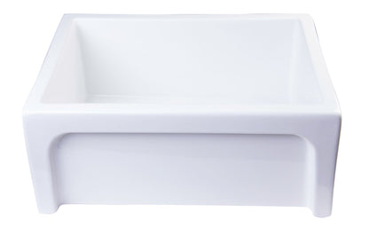 ALFI brand AB2418ARCH Arched Apron Thick Wall Fireclay Single Bowl Farm Sink