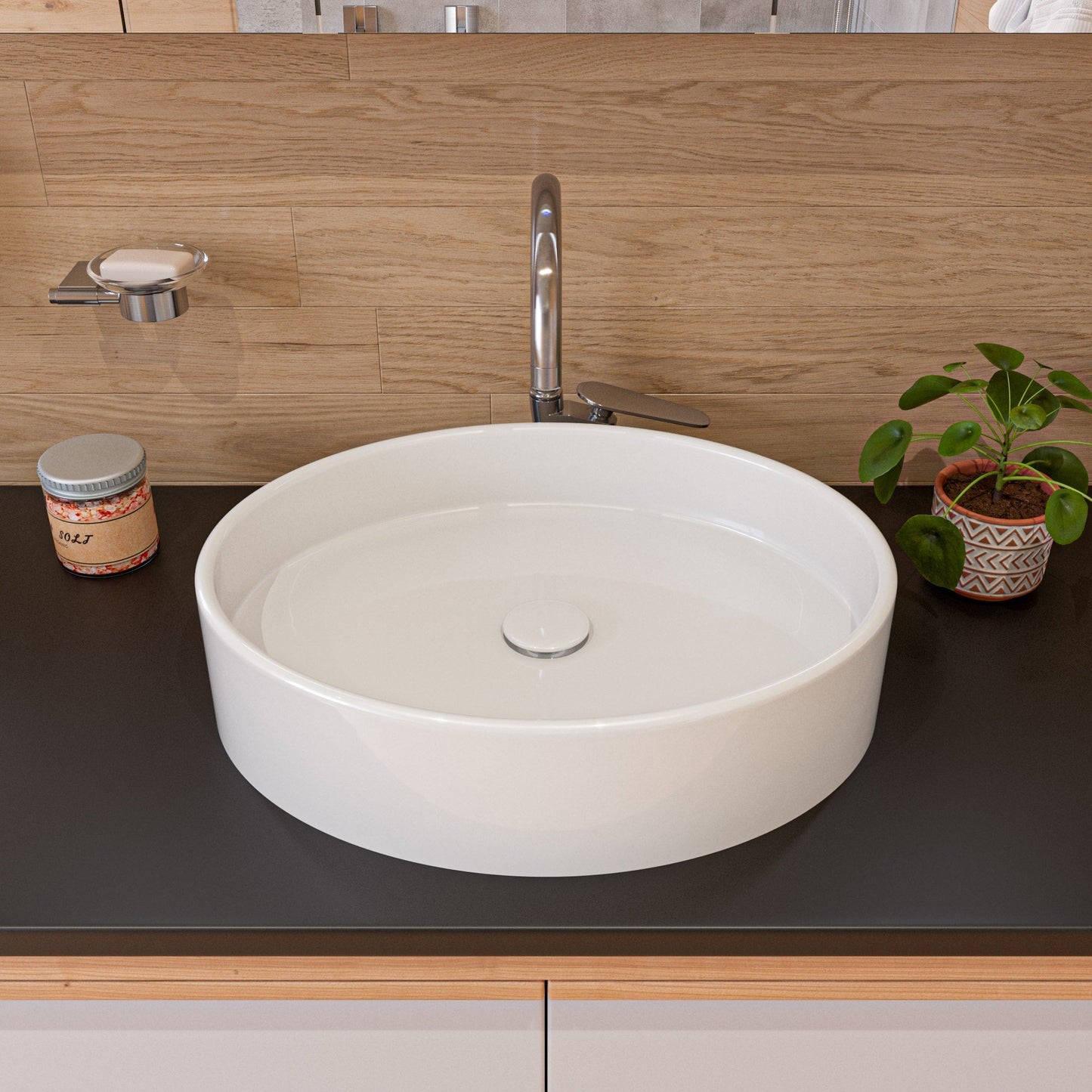 ALFI brand AB3600 Gooseneck Single Hole Bathroom Faucet