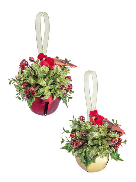 Cardinal Sleigh Bell Ornament -