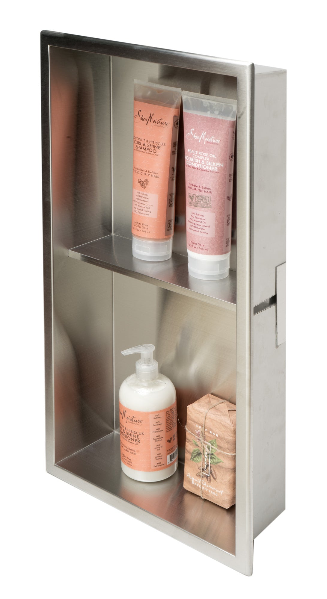 ALFI brand ABN1224 12 x 24  Vertical Double Shelf Bath Shower Niche