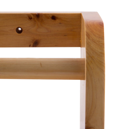 ALFI brand  AB5508 18" Wall Mounted Wooden Shelf & Hooks Bathroom Accessory