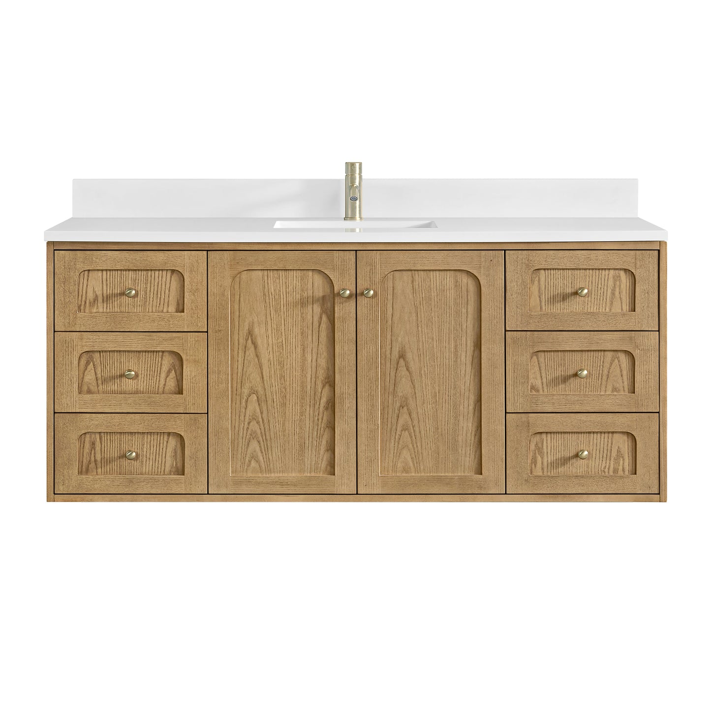 Laurent 60" Single Vanity, Light Natural Oak