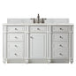 Bristol 60" Single Vanity Cabinet, Bright White