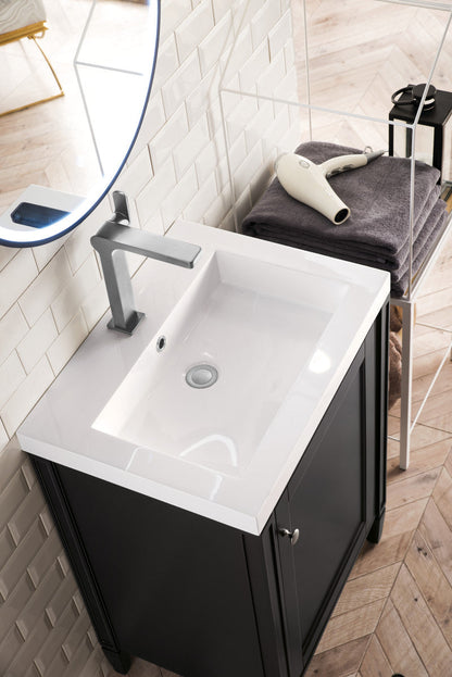 Britannia 24" Single Vanity with White Glossy Composite Stone Top