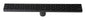 ALFI brand ABLD24C ABLD24C-BM 24" Black Matte Stainless Steel Linear Shower Drain with Groove Holes