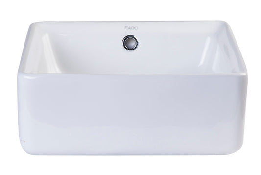 EAGO BA130  15" SQUARE CERAMIC ABOVE MOUNT BATHROOM BASIN VESSEL SINK