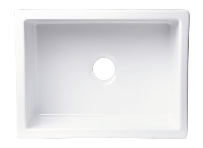 ALFI brand AB2418SB Smooth Thick Wall Fireclay Single Bowl Farm Sink