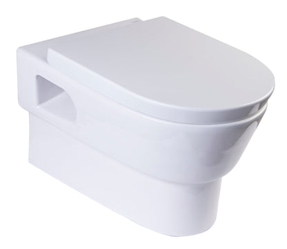 EAGO WD332 Round Modern Wall Mount Dual Flush Toilet Bowl