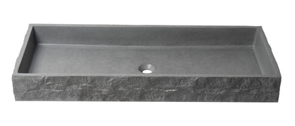 ALFI brand  ABCO39TR 39" Solid Concrete Gray Matte Trough Sink for the Bathroom