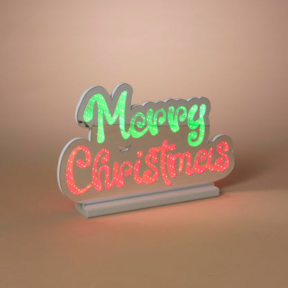 Lighted Infinity Mirror - Merry Christmas